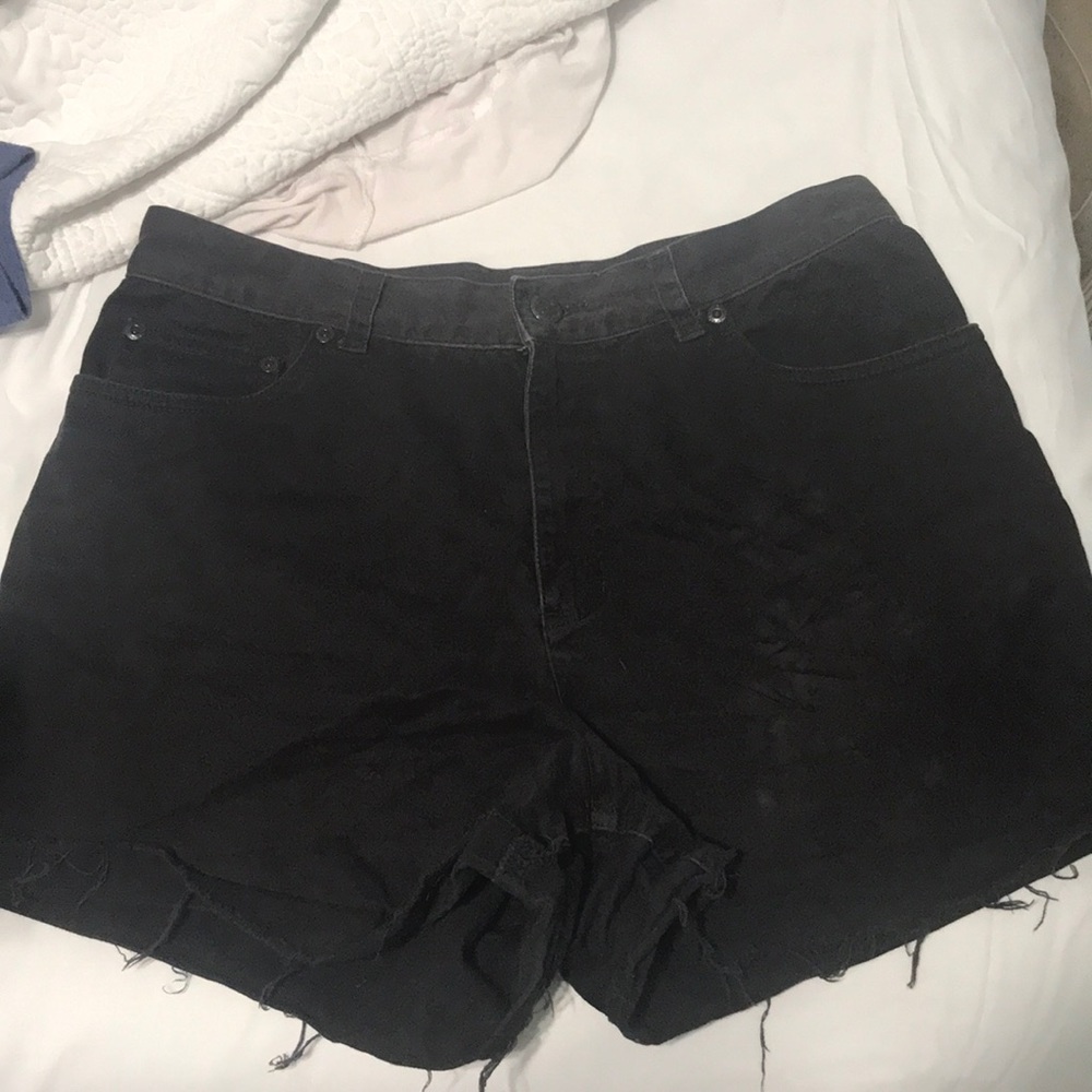 Black high waisted shorts